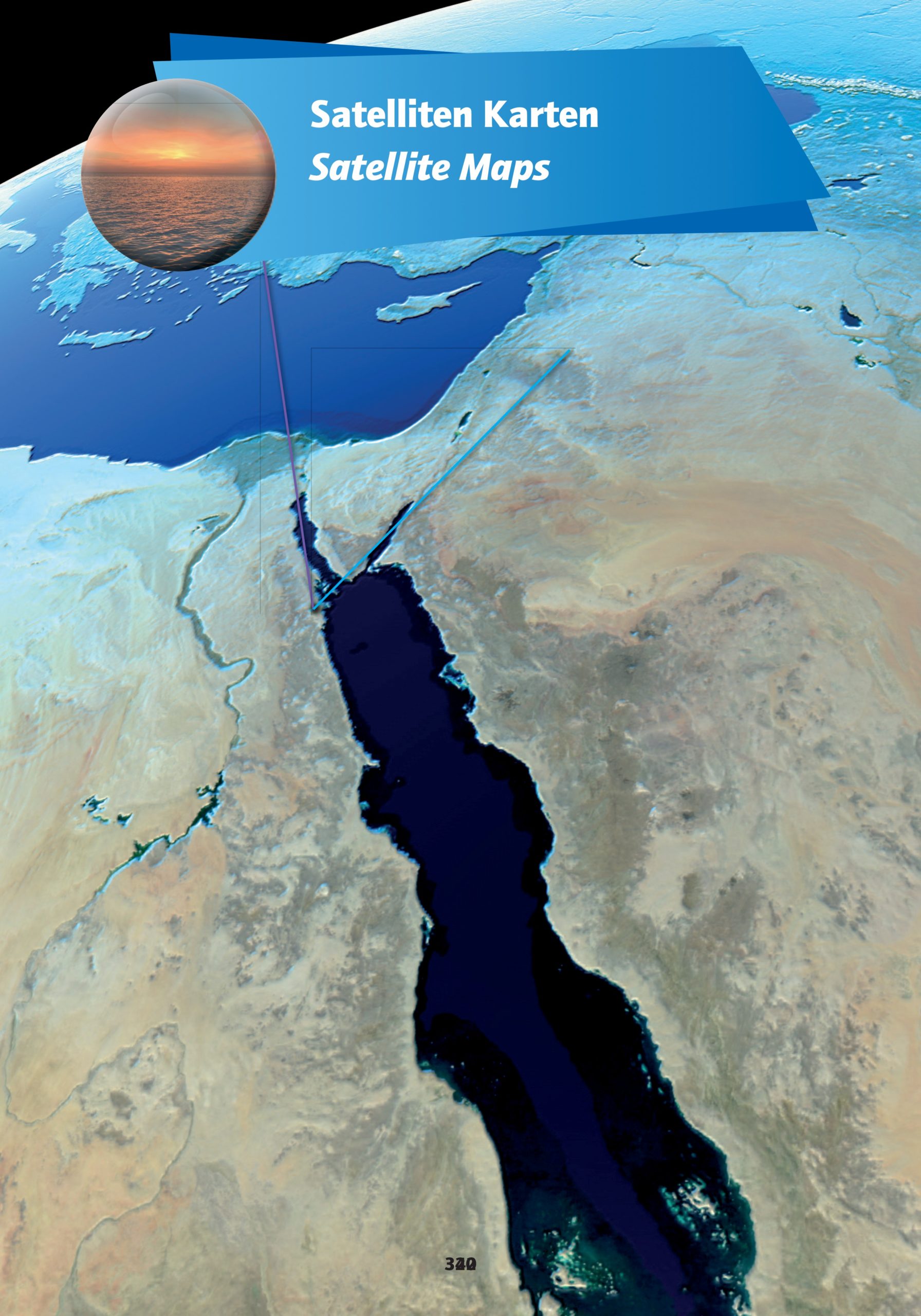 Satellitenkarten Rotes Meer komplett